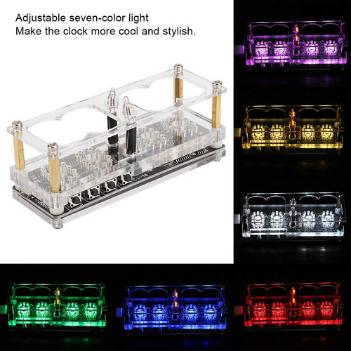 Hilitand Nixie Tube LED Clock DIY, Transparent Acrylic Case 1