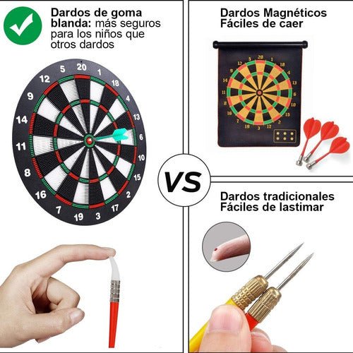 Darts Game for Target Shooting - Set of 6 Darts with Support Base 3