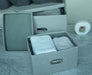 Large Folding Imported Cotton Fabric Rectangular Organizer Box Basket 4