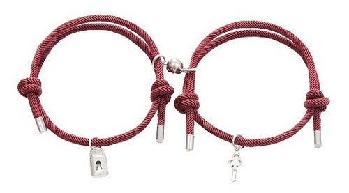 BURDAH Bordo Bracelet Cuff Couple Lock Key Magnet 2 in 1 0
