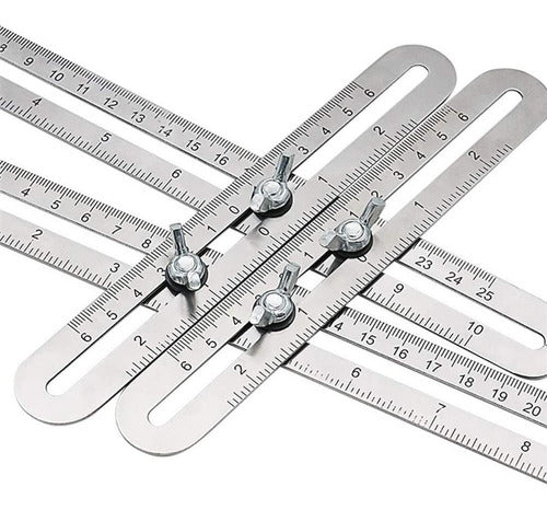 Centro Herramientas Multi-Angle Carpenter Square Ruler Protractor Stainless Steel K 1