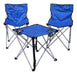 Set of 2 Portable Foldable Chairs + Compact Folding Table for Camping Garden Fishing 1