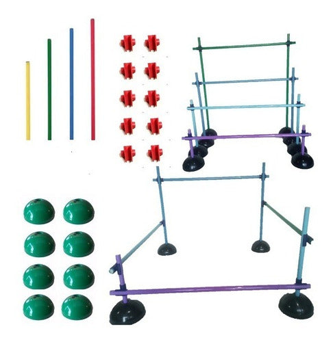 New Plast Adjustable Hurdle Set 30cm 50cm 70cm 1m 0