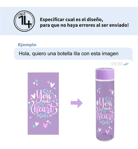 Pauza Personalized Printed Sports Bottle for Women and Girls with Screw Cap 3