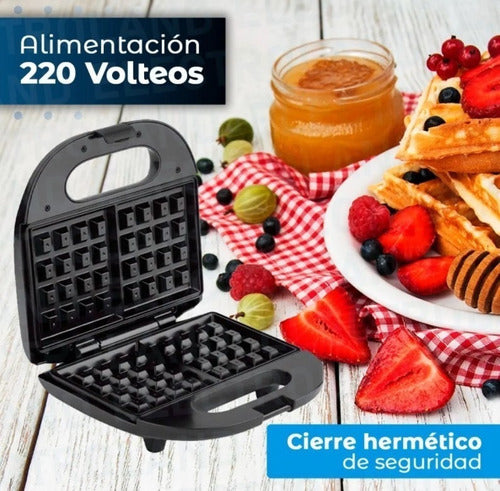 Oryx Waflera Electrica Antiadherente 750W Waffles Teflon Metalica 7