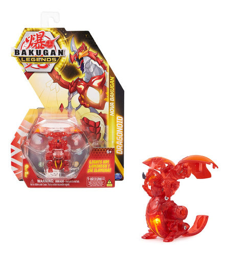 Bakugan Legends Nova Bakugan Dragonoid Rojo Con Luz 0