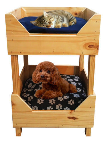 Lorenzo Mora Loft Bed with Mattress for Dogs and/or Cats - Two Positions 0