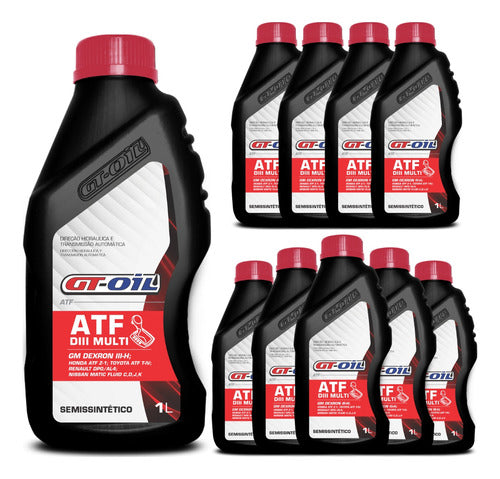 Kit 10 Óleo De Cambio Automático Atf Dexron 3 Multi Gt Oil 0