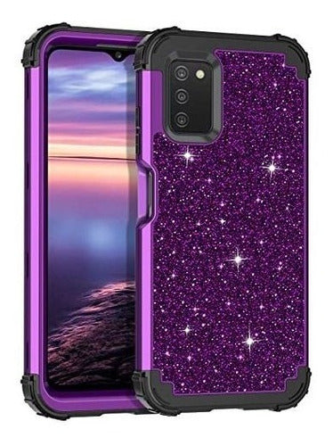 Funda Para Galaxy Ao3 S Shiny Purple/black 0