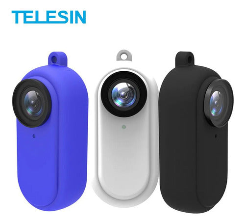 Capa De Silicone Telesin Para Insta360 Go 2 - Azul 1