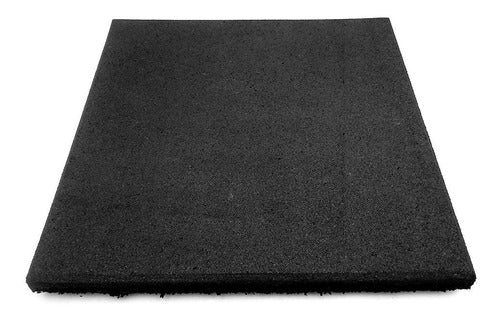 Baldosa De Caucho Para Plazas Y Juegos 500x500x50mm Negra M2 0