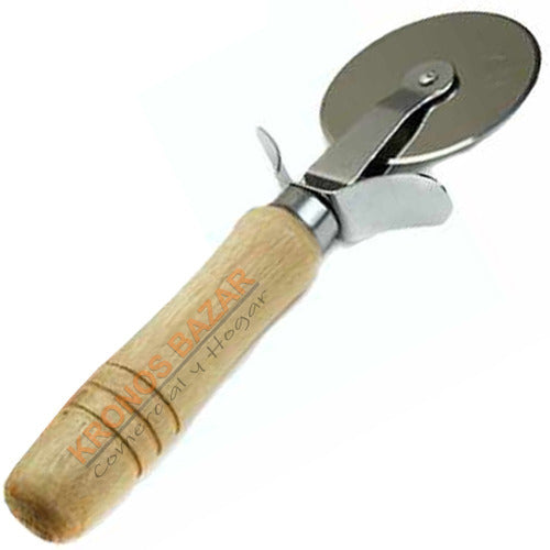 CR Pizza Cutter Wheel with Wooden Handle 0