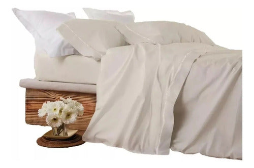 Palette Ivory Queen Sheet Set - 200 Thread Count Percale 5