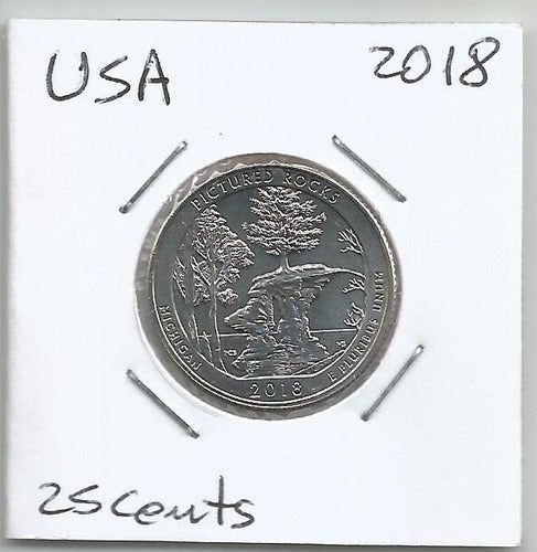 Musa73 Estados Unidos 25 Cents 2018 Pictured Rocks S/c 0