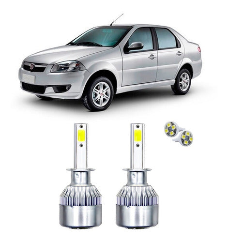 Kit 2 Lampadas Super Led Farol De Milha Fiat Siena + Brinde 0