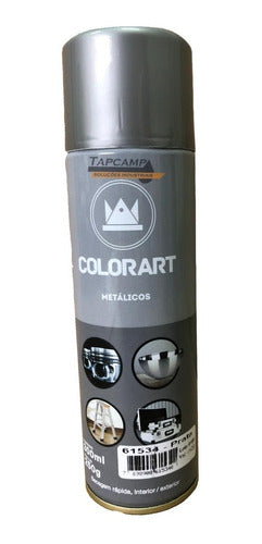 04 Tinta Spray Metálica Prata Artesanato Decoração Metal 1