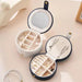 Jewelry Organizer Box - Double Layer Dust-Proof Storage Case with Mirror 3