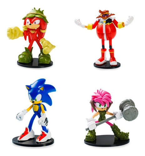 Sega Set of 4 Articulated Action Figures Sonic Prime 8cm 1