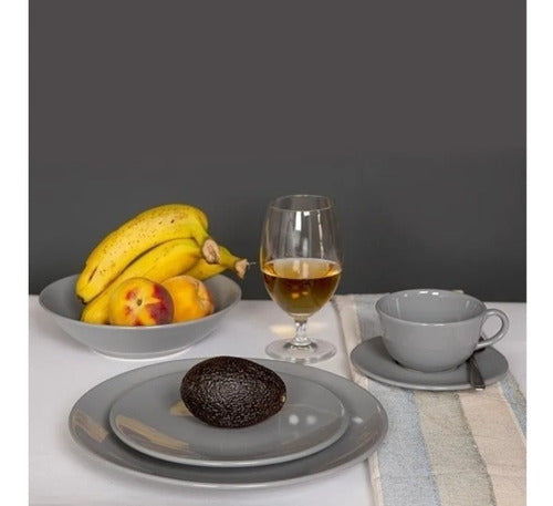 Set of 6 Oxford Unni Grey Ceramic Dinner Plates 26 cm 19