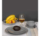 Set of 6 Oxford Unni Grey Ceramic Dinner Plates 26 cm 19
