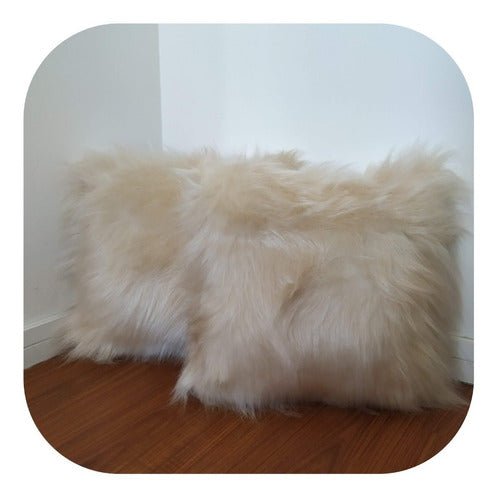 Game of Colours Nordic Synthetic Leather Pillow - Both Sides! Long Fur 0