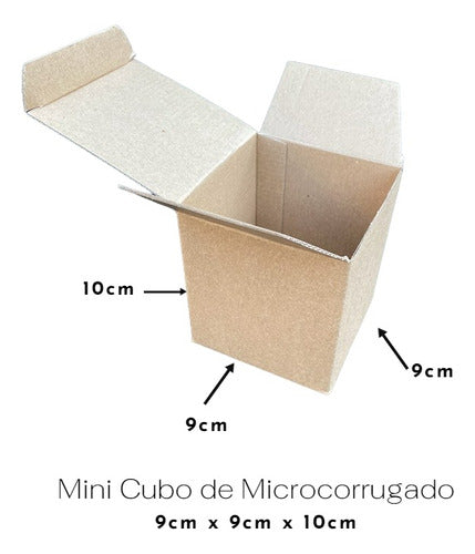 Cien Watts De Ideas Caja Cubo X 25 Micro Corrugado Cartón 9x9x10 Multi Uso 1