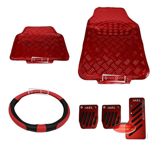 Grupo Dago Sonic Carpet Covers + Steering Wheel Cover + Sport Pedal Set 6