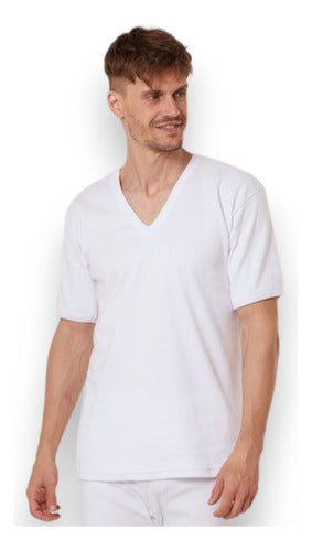 Men's Thermal Interlock Short Sleeve V-Neck T-Shirt - COTAR 0