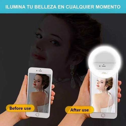 Aro Luz Led Selfie Celular Tablet Pc Linterna Anillo 8.5 Cm 2