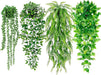 Plantas Colgantes Artificiales Estante, Paquete 4 Plantas Y 0