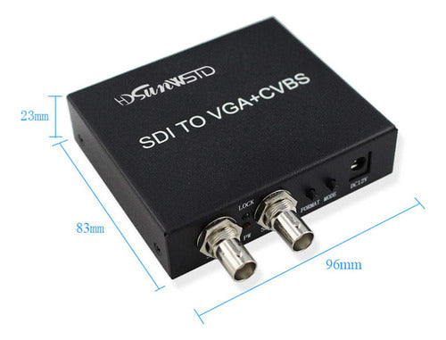 HDSUNWSTD SDI (SD-SDI/HD-SDI/3G-SDI) to VGA+CVBS/AV+SDI Converter 6