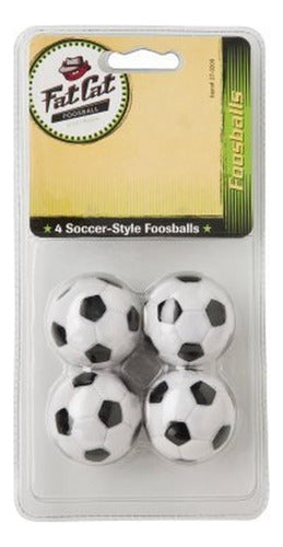 Fat Cat Foosball Table Balls 36mm, Pack of 4, Black and White 1