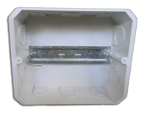 Caja P/ Termicas Embutir 8 Polos Con Riel Metalico 1