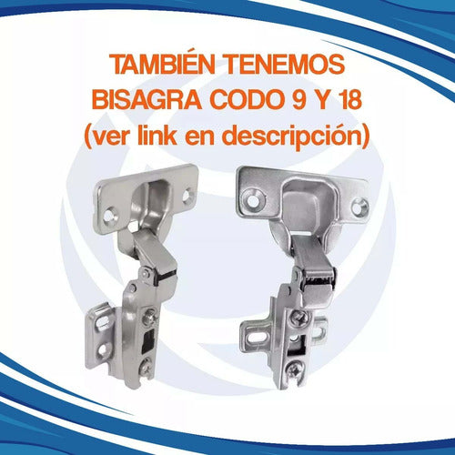 Cima Bisagra Cierre Suave Codo 0 Cazoleta 35mm Puerta Mueble Coci 6