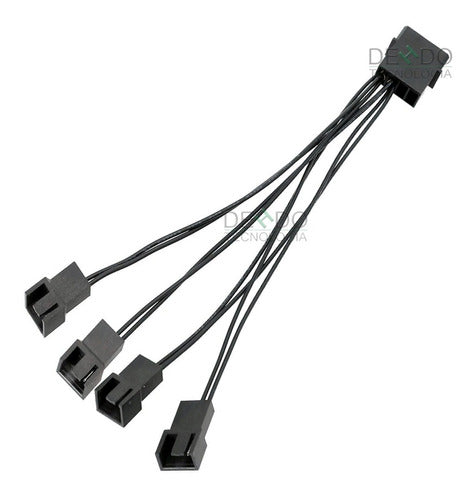 Cabo Adaptador Multi Fan Molex P/ 4 Coolers 4 Pin Frete Grat 7