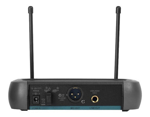 Moon Vhf Wireless Microphone System Dual Handheld And Headset Mi01vdmh 5