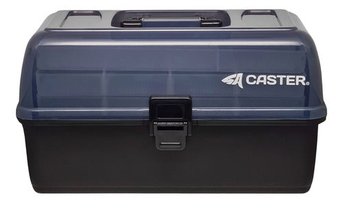 Caster Fishing Box with Three Trays, 12 Divisions, 36x19x20cm 006 0