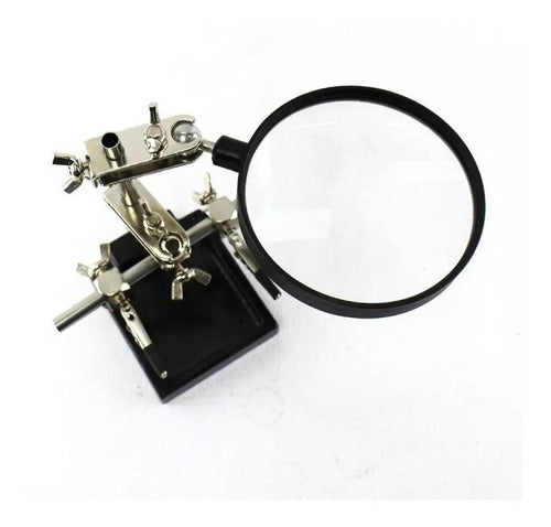 Megalite 3x Desktop Magnifier with 2 Clips and Metal Base Ø9cm 1