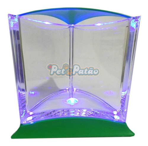 Beteira Led Ista Betta Fish Tank I-120 15x13 Verde Acrilico 3