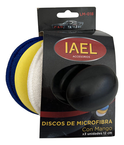 Pad Disco Aplicador Microfibra X 3 Con Soporte Aplicador Aga 0