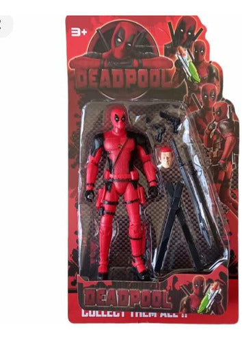 Muñeco Dead Pool Articulado Con Luz Buena Calidad 0