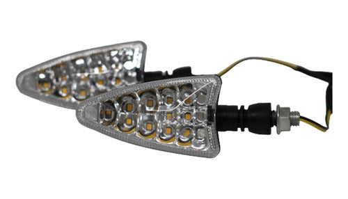 Luxled Juego De Faros Led Guiño Ambar Moto 12v 5w 3