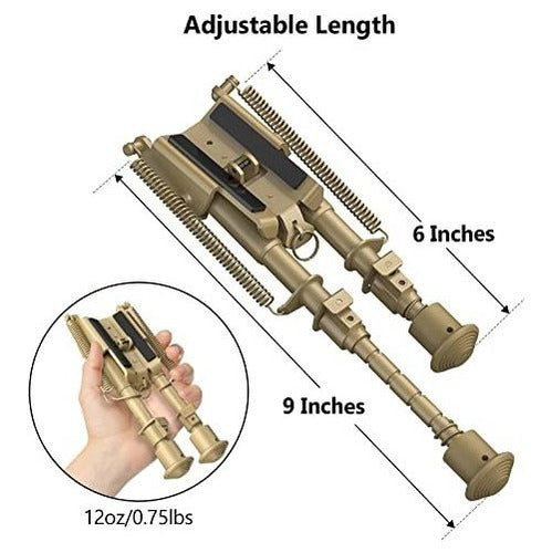 Cvlife Bipod Aluminum Extendable with Picatinny Adapter 2