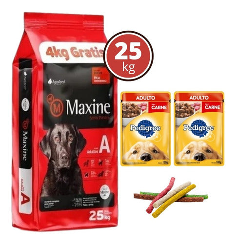 Alimento Perro Adulto Maxine Dog 21kg +4kg Gratis + Regalos! 1