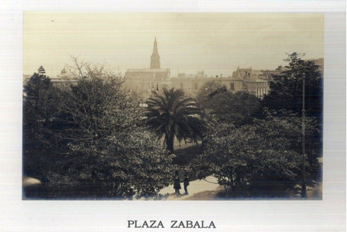 Montevideo Antiguo Plaza Zabala Año 1910 - Lámina 45x30 Cm. 2