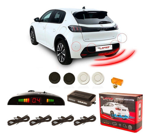Kit Parking Sensor Combined White and Matte Black by Lefer 0