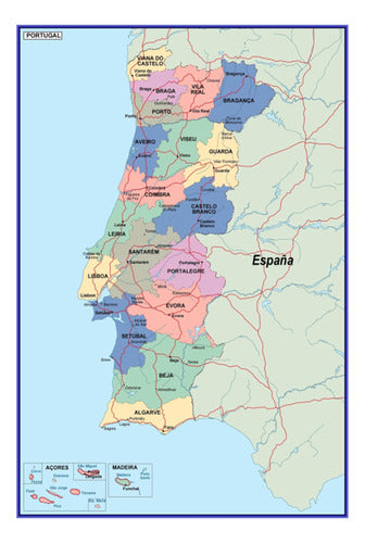 Mapa De España - División Política - Tamaño 45x30 Cm 1