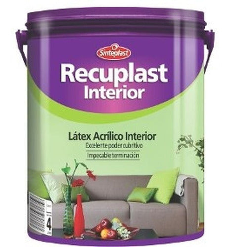 Recuplast Interior Blanco Mate X 20 Lts + Pincel 0