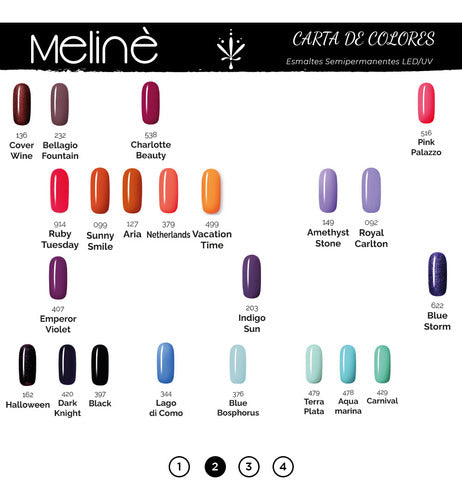 Combo 10 Esmaltes Semipermanentes Meliné + Base + Top Meliné 3