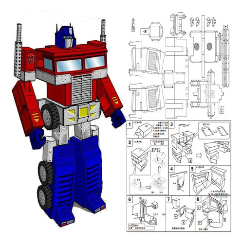 PAPERCRAFT Optimus Prime Transformable Papercraft 0